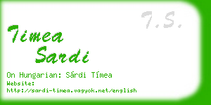 timea sardi business card